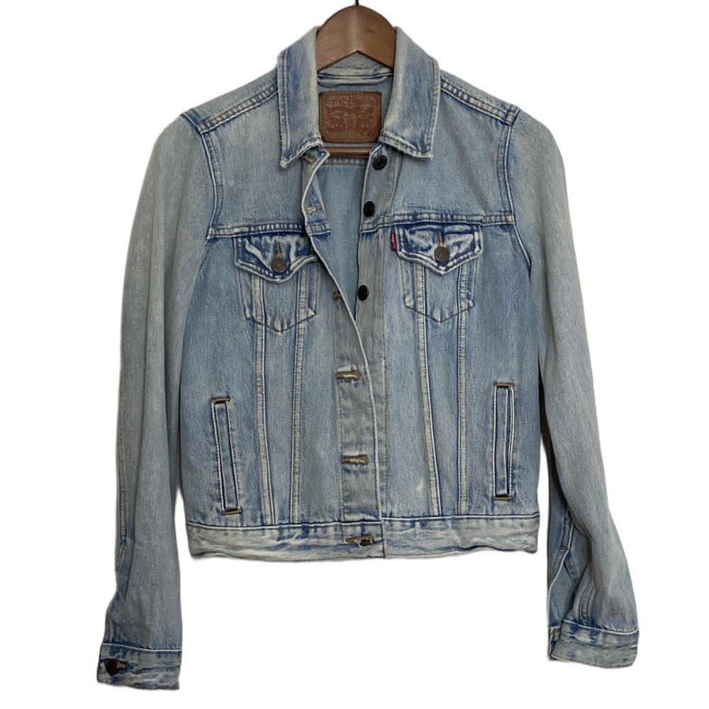 Levi's Trucker Jacket Womens XS Light Blue Jean Original Retro Americana Classic